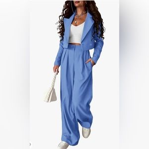 2 pc Cropped blazer Set